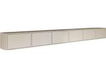 Selsey Framme - Scaffale Tv Sospeso A Sei Ante 300 Cm, Grigio Cashmere