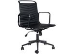 Clp BüRostuhl Ergonomisch Kunstlederbezug Bakers, Schreibtischstuhl HöHenverstellbar Mit Kippmechanik Und Rollen, Bis 150 Kg Belastbar