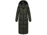 Marikoo Damen Steppmantel Lang Stepp Wintermantel GefüTtert Outdoor Warm Winterjacke Parka Kapuze Firella