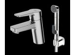 Hansa Hansatwist Mitigeur De Lavabo, Avec Douchette Fonctionnelle, Sans Vidage, Saillie : 121 Mm, 09302203, 09302203