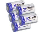 5X Xcell Fotobatteria CR2 Al Litio 3V 850Mah CR15H CR15H270 CR17355 DLCR2 CR15H270