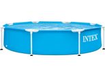Intex Frame Pool 28205NP Ø244X51Cm - Piscina Fuori Terra Con Struttura In Metallo Robusta Piscina Da Giardino