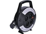 Cavo Di Prolunga Solight In Bobina, 4 Prese, Nero, 10 M