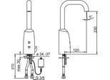 Hansa Hansaelectra Mitigeur De Lavabo, à Pile, Bluetooth, Saillie 120 Mm, 64442229, 64442229