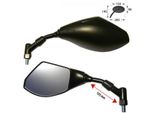 Specchio Universale 127 2 X M10-R Nero Abs