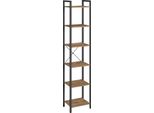 Scaffale Vasagle, Libreria, Scaffale In Piedi, Scaffale Per Dvd, Con 6 Livelli, Scaffale Per Ufficio, Scaffali Aperti, Per Ufficio, Soggiorno, Camera Da Letto, Cucina