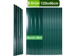 Tolletour Lamiera Grecata 129X46Cm Lamiera Profilata Verde 12/24/36 Set Lamiera Per Tettoia Carport - 36X = 21M²