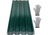 Tolletour 12/24/36X Lamiera Grecata 129X46Cm 7-21㎡ Per Tetto Capannone Lamiera Profilata Pannelli Tetto - 12X 7㎡ Verde
