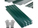 Yakimz Lamiera Grecata 129X46Cm Lamiera Profilata Verde 12/24/36 Set Lamiera Per Tettoia Carport - 36X = 21M²