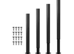 Bettizia Set Di 12 Gambe Per Mobili Set Di Gambe Telescopiche Per Tavolo Supporto Gambe Per Mobili Gambe Per Mobili Gambe In Metallo Nero 70-110Cm