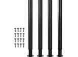 Aopunly Set Di 12 Gambe Per Mobili Gambe Telescopiche Set Di Gambe Per Tavolo Gambe Di Supporto Gambe Per Mobili Gambe In Metallo Nero 70-110Cm