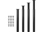 Tolletour Set Di 12 Gambe Per Mobili Set Di Gambe Telescopiche Gamba Per Tavolo Gamba Di Supporto Gambe Per Mobili Gambe Per Mobili Gambe In Metallo Nero 70-110Cm