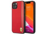 Ferrari Fesaxhcp13Sre Custodia Rigida Per Iphone 13 Mini5,4 Czerwony/Red On Track Carbon Stripe