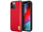 Ferrari Fesaxhcp12Lre Custodia Rigida Per Iphone 12 Pro Max6,7 Czerwony/Rosso On Track Carbon Stripe