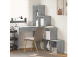 Maison Exclusive - Scrivania Ad Angolo Grigio Cemento 101,5 X 149,5 X 149,5 Cm