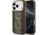 Custodia Guess 4G Stripe Magsafe Na Iphone 17 Pro - BrąZowe