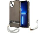 Guess Guhcp13Shtsgsk Custodia Rigida Per Iphone 13 Mini 5.4 Nero/Nero Cinturino Traslucido