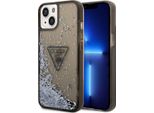 Guess Guhcp14Slfctpk Custodia Rigida Per Iphone 14 / 15 / 13 6.1 Czarny/Nero Collezione Palm Liquid Glitter