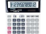 Donau Tech K-Dt4125 Calcolatrice Da Ufficio A 12 Cifre, Funzione Radice Quadrata In Bianco E Nero