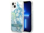 Guess Guhcp14Mlflsn Custodia Rigida Per Iphone 14 Plus / 15 Plus 6.7 Verde/Verde Fiore Liquido Glitterato
