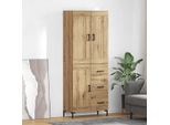 Vidaxl Tavola Alta In Rovere Artisan 69,5 X 34 X 180 Cm Materiale A Base Di Legno