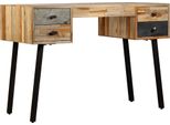 The Living Store Scrivania In Legno Massiccio Di Teak Recuperato 110 × 50 × 76 Cm