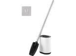 Set Per Wc Bremermann Barbena, Bianco, Con Scopino Flessibile 3In1 In Materiale Tpr Elastico, Con Supporto A Parete E Manico In Acciaio Inox