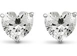 New Bling 9NB-0010 Orecchini In Argento - Cuore In Zirconi 6 Mm - Colore Argento