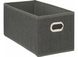 5Five Simply Smart Aufbewahrungskorb Mix N Modul, Pappe, Pp-Kunststoff, Dunkelgrau Meliert, 15 X 31 Cm, 160384D