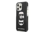 Karl Lagerfeld Klhcp13Xtpe2Tk Custodia Rigida Per Iphone 13 Pro Max 6.7 Nero/Nero Karl&Choupette Head
