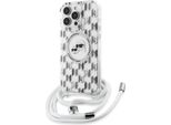 Karl Lagerfeld Klhmp16Lhckcklct Iphone 16 Pro 6.3 Transparent Hardcase Iml Crossbody Monogram Karl & Choupette Head Magsafe