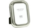 Deknudt S57MT1 Cornice In Metallo Argento Lucido 13X18 Cm Con Vetro Trasparente E Velluto