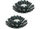 Set Di 2 Portacandele A Forma Di Fiore