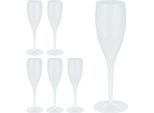 Bicchieri Da Champagne In Plastica, Set Da 6