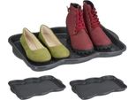 Set Di 3 Vaschette Raccogligocce Per 2 Paia Di Scarpe