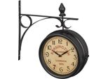 Orologio Da Stazione Bifacciale In Nero