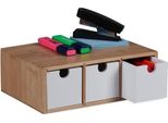 Cassettiera In Bambù E Mdf 3 Scomparti