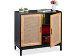 Credenza A 2 Ante In Rattan