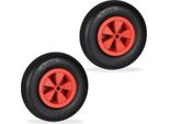 2 Ruote Per Carriola 3.50-6 In Nero/Rosso