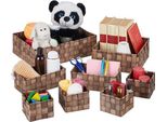 Set Di 8 Cestini Portaoggetti In Plastica