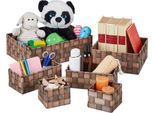 Set Di 6 Cestini Portaoggetti In Plastica