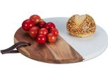 Tagliere Tondo In Legno E Marmo