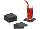 Set Di 10 Sottobicchieri In Ardesia 10X10 Cm