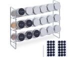 Scaffale Per Spezie Con 18 Barattoli Di Spezie
