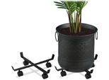 Set Di 2 Carretti Per Fiori Estensibili