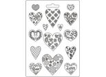 Stamperia Stampo Flessibile In Plastica Per Colata Stampo Decorazione Stampo - Cuori