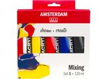 Set Di Miscelazione Per Colori Acrilici Amsterdam Serie Standard | 5 X 120 Ml
