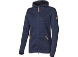 Ivanhoe Cardigan Da Donna In Lana Con Zip E Cappuccio Vanja - Light Navy - Blu