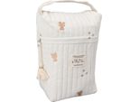Simpatico Motivo Ricamato A Quilting Borsa Per Pannolini In Cotone Carrozzina Zip Per Biberon Salviette Ciuccio In Ciuccio