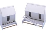 Nobby Futterautomat-Kunststoff Sittiche 20 Cm - 1 Fach, 1,5Kg FüLlmenge Weiß